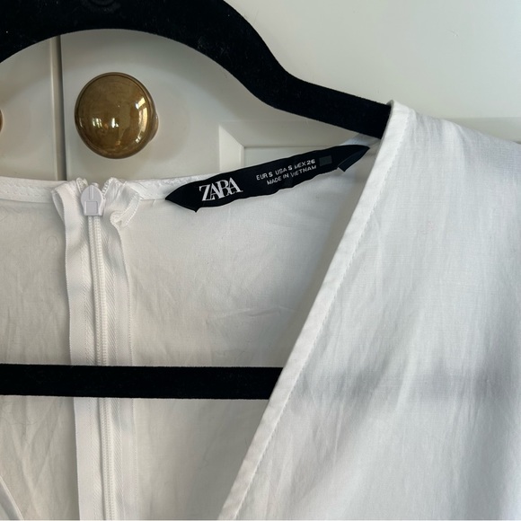 Zara ruffled poplin dress NWOT - Picture 6 of 10